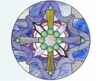 kaleidoscope patterns stained glass & window clings