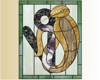 (image for) Thai alphabet character "ngo ngu" - snake